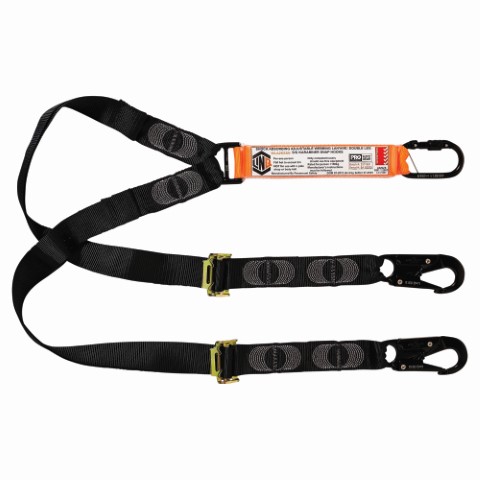 LINQ WEBBING LANYARD ADJUST. DBL LEG 1 X SG KARABINER 2 X SNAP HOOK